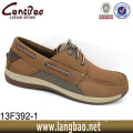 2014 genuine leather high heel boat shoes